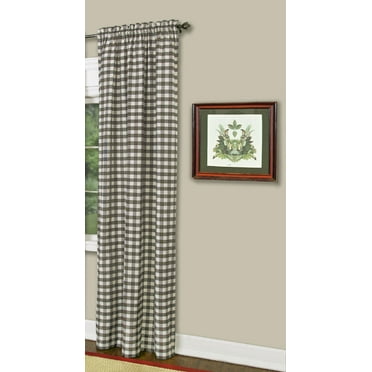 Simple Elegance by Ben&Jonah Scotch Check Window Curtain Panel - 42"W x 95"L - Taupe