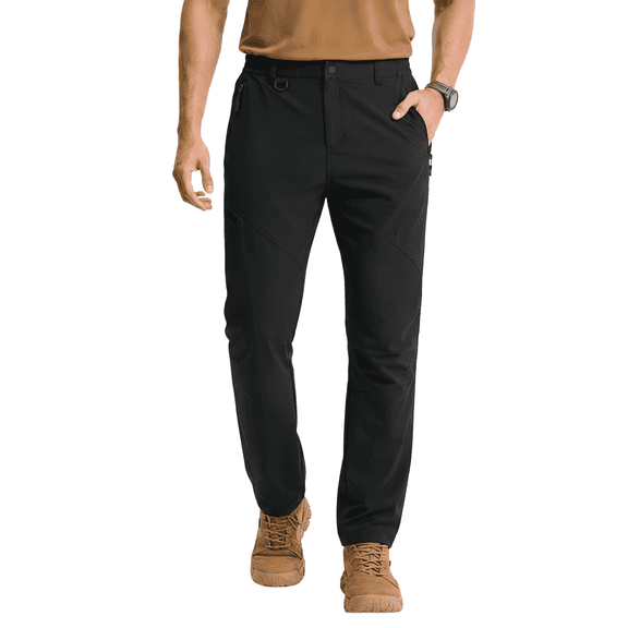 YAPPO Men's Lightweight Hiking Pants, Quick-Dry 4-Way Stretch Water-Resistant Outdoor Work Pants with 4 Pockets