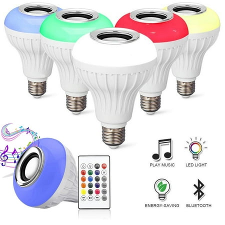CoreLife 2-in-1 Bluetooth Music Speaker and LED Color Changing Light Bulb with Remote Control (7W - E26 /