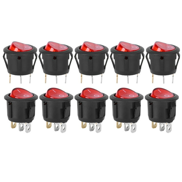 Interruptor Basculante Redondo, Interruptor Basculante Fácil De Transportar, Resistencia A La Corrosión Electrodomésticos Interruptores Instrumentos Bancos De Prueba Para OTVIAP KCD1 Rocker Switch