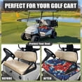 thumbnail image 4 of Whosucclay Tie-Dye American Flag Star Pattern with 4 Pockets Golf Cart Seat Cover with 4 Front Pockets for Yamaha Club Car EZGO Icon, Anti‑Wear Golf Cart Accessories, 4 of 7