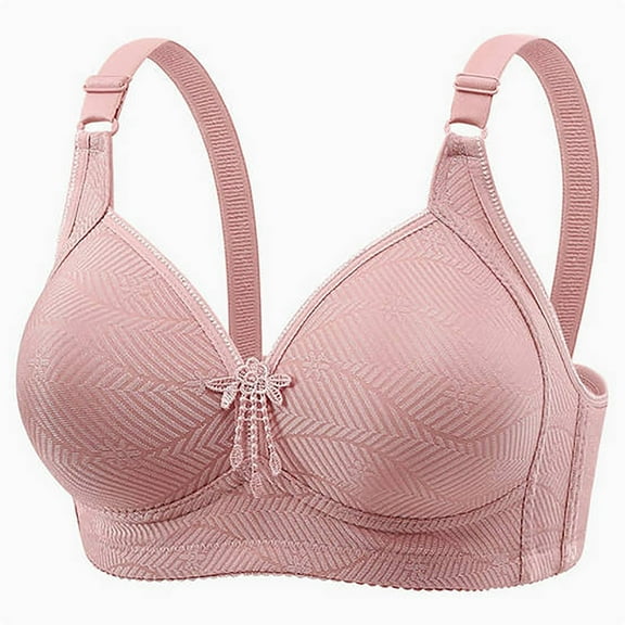 Polka Dot Bras for Women Adjustable Straps Wire-Free Bralettes Support Push-Up Bra Non-Slip Anti-Sagging Seamless Brassiere Lightweight Breathable Underwear