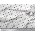 thumbnail image 3 of Soimoi White Japan Crepe Satin Fabric Cross & Geometric Decor Fabric Printed Yard 42 Inch Wide, 3 of 3