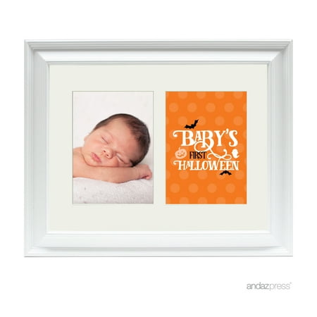 First Halloween Double White 5 x 7-Inch Photo Frame Baby Wall Art