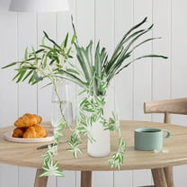 MLINS Artificial Spider Plant Wall Hanging Plant Wedding Decor Simulation Greenery Faux Plant