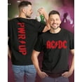 thumbnail image 2 of AC/DC Red Jagged Logo Band Power Up Back and Front Tee for Men T-Shirt Large Black, 2 of 4
