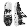 thumbnail image 1 of Zapatos vulcanizados negros con estampado bohemio de cachemira, zapatillas de deporte de alta calidad para mujer, zapatos planos con cordones, mocasines para mujer, tallas grandes, 1 of 6