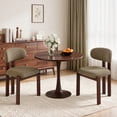 thumbnail image 2 of AFO Upholstered Dining Chairs Set of 6, Solid Wood Dining Room Chairs with Ergonomic Padded Backrest, Modern Chenille Side Chair for Kitchen, Dining Room & Café, Camel, 2 of 11