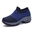 thumbnail image 4 of XIHAHA, nuevos zapatos para caminar para mujer, zapatos deportivos a la moda, zapatillas de deporte con plataforma de otoño, zapatos planos sin cordones cómodos para exteriores para mamá, zapatos para, 4 of 5