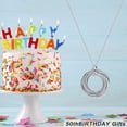 thumbnail image 3 of Turandoss Birthday Gifts for Women, Sterling Silver Chain Pendant Necklace, 40th 50th 60th 70th 80th 90th Birthday Gifts for Her Mom Wife, 3 of 8