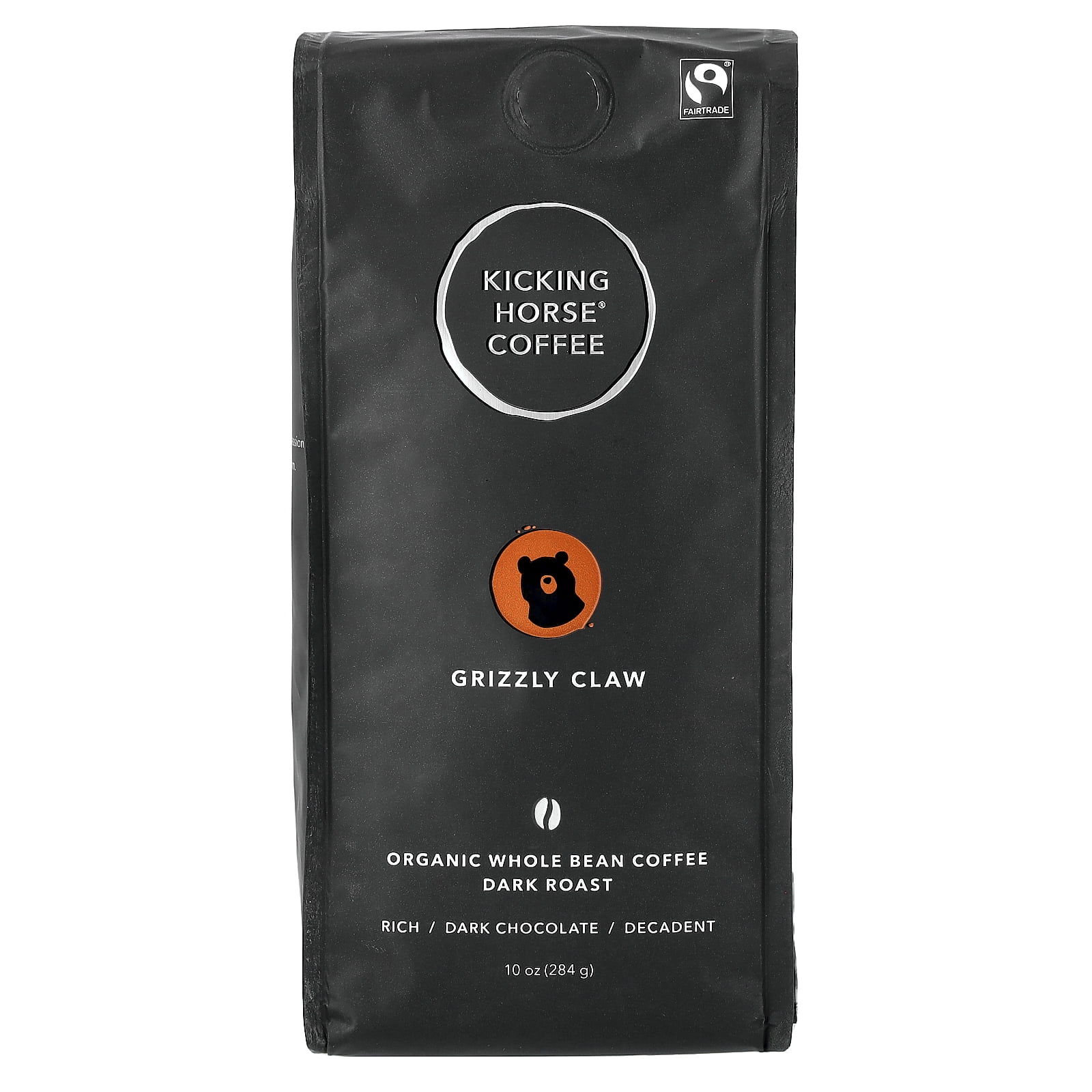 Kicking Horse Coffee Grizzly Claw Organic Dark Whole Bean Coffee, 10 oz