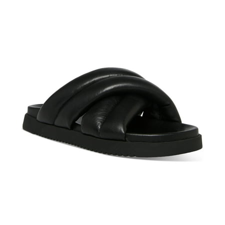 Steve Madden Womens Motte Crisscross Footb Black 5.5M