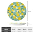 thumbnail image 2 of Wukai Lemons Chamomile Flowers And Leaves Print Decorative Plate for Display,Bone China Decorative Plate, Ceramic Dinner Plate with Stand, Vertical Ceramic Plate-7in, 2 of 6
