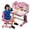 Pink #6, variant on Floseru Kids Desk and Chair Set, Height Adjustable Kids Study Desk Chair Toddlers Writing Table with Tiltable Reading Stand, Bedroom Children Learning Table with Extra Large Drawer
