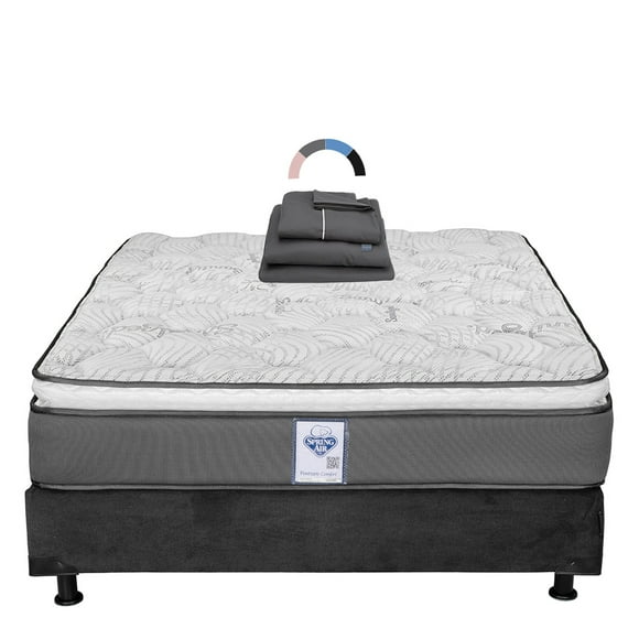 Colchon Individual Prestige+Box Base Cama+Sabanas Royal