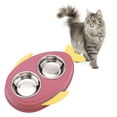 thumbnail image 4 of Comedero y bebedero para perros perfecl antideslizante acero inoxidable pequeño mediano rosado, 4 of 8