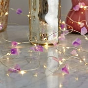 Mainstays 5ft Gemstone Indoor LED Fairy String Lights with Battery Operated Automatic Timer - 15 LED Lights
