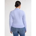 thumbnail image 5 of Free Assembly Women’s and Women's Plus Cozy Yarn Collared Cardigan Sweater with Long Sleeves, Lightweight, Sizes XS-4X, 5 of 5