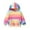 A Pullover, variant on 1-9Y Girls Rainbow Pullover Hoodies Sweatshirt Casual Zip Up Loose Outwear Coat with Pockets