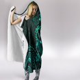 thumbnail image 4 of Polynesian Turtle Valentine Hooded Blanket You And Me Turquoise Hibiscus Heart, 4 of 5