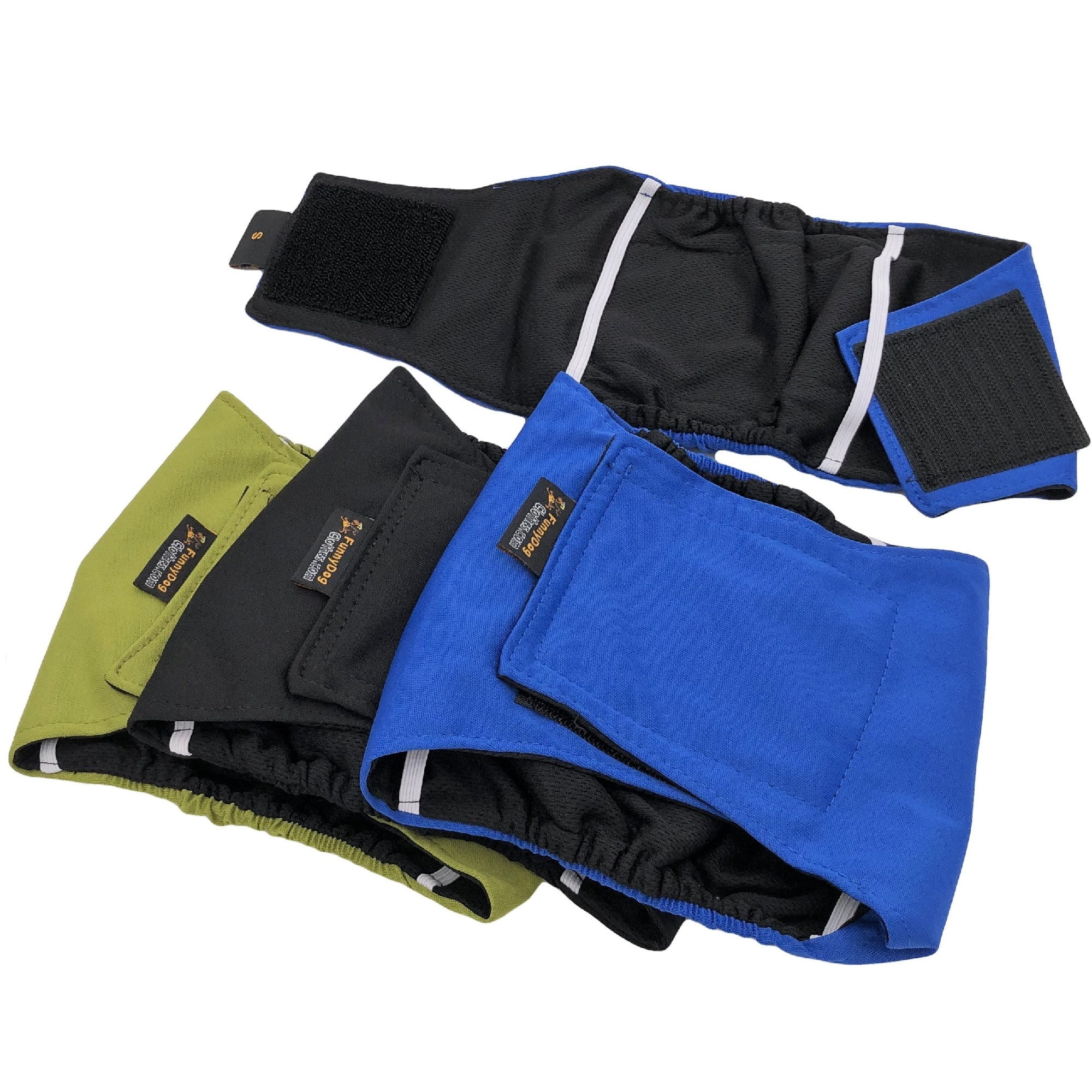 Pack of 3 Male Dog Diapers Waterproof Leak Proof Belly Band Wrap Washable for Small Medium and Large Pets