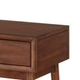 thumbnail image 4 of Mesa auxiliar de madera Benzara con 1 cajón, color marrón de mediados de siglo, 4 of 5