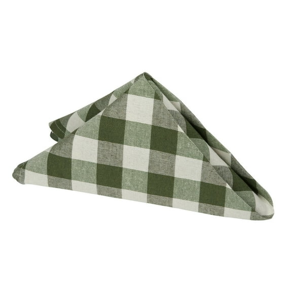 Kate Aurora Living 4 Pack Gingham Plaid Checkered Country Farmhouse Cotton Napkins - Assorted Colors