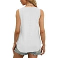 thumbnail image 7 of fatyb Women's Tank Tops Eyelet Embroidery Sleeveless Summer Tops V Neck Beach Vacation Casual Shirts, 7 of 7