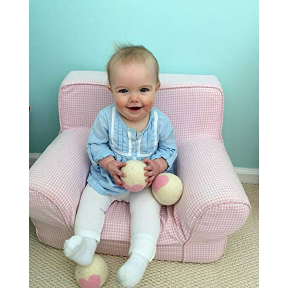 6 Wool Dryer Balls, with Felt Gift Bag, Handmade in America, Premium Wool, XL, Unscented(Very Green)