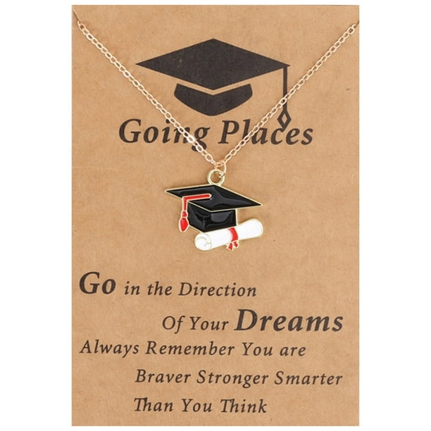 Graduación Regalo Conmemorativo Doctor Sombrero Tarjeta Collar Colgante Accesorios Versátil