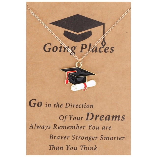 Graduación Regalo Conmemorativo Doctor Sombrero Tarjeta Collar Colgante Accesorios Versátil