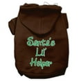 thumbnail image 1 of Santa's Lil' Helper Screen Print Pet Hoodies Brown Size Sm (10), 1 of 1