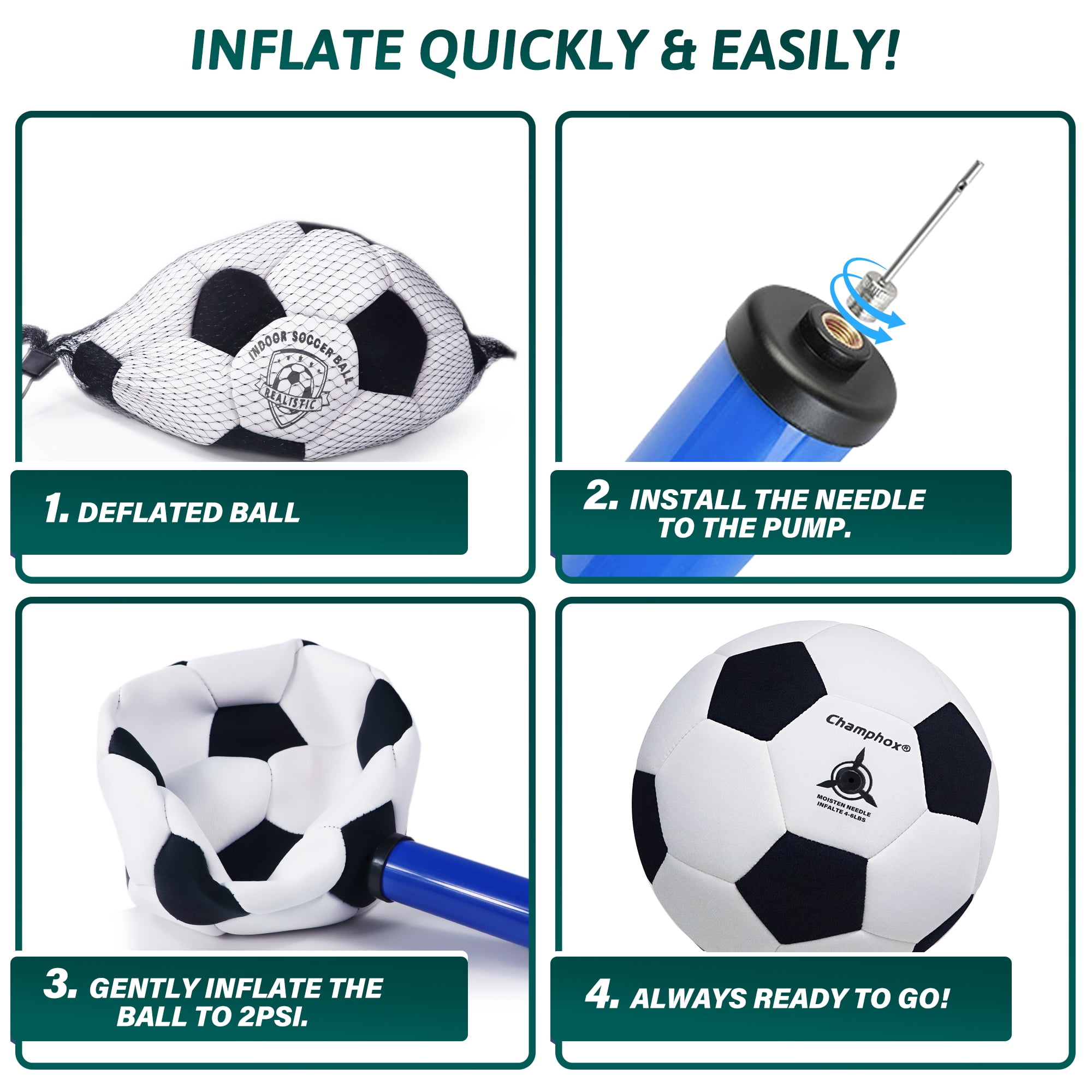 Indoor Soccer Balls Size 4 - Soft Safe for Protect Inside House Furniture - Size 4 Soccer Balls for Girls Kids Youth Boys Fun Soccer Gifts Birthday Christmas