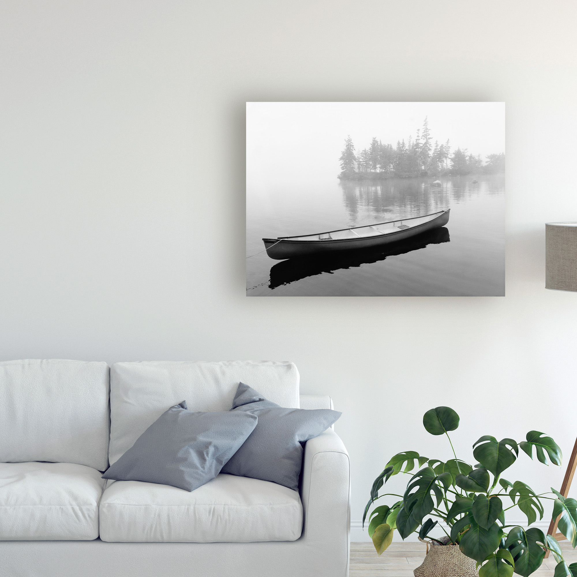 Trademark Fine Art 'Lone Canoe Liverpool Nova Scotia Canada' Canvas Art by Monte Nagler