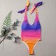 thumbnail image 5 of Gibobby Trajes de Baño para Mujer Mujeres Tie Dye Halter Body Ropa de verano Ropa de playa sexy Traje de baño para mujer(Morado,G), 5 of 5