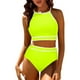 thumbnail image 2 of Traje de Baño de 2 Piezas para las Mujeres Hawaiana Estampado Tropical Cami Bra con Volantes, Juegos de Baño de Ropa de Playa para la Piscina Y el Mar, 2 of 7