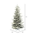 thumbnail image 3 of Vickerman 7.5' Flocked Sierra Fir Slim Artificial Christmas Tree, Unlit, 3 of 5