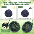 thumbnail image 3 of Resenkos Set of 2 Artificial Purple Boxwood Topiary Balls for Indoor and Outdoor - Purple, 3 of 8