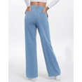 thumbnail image 2 of Vaqueros TONIRY de pierna ancha para mujer, talle alto, azul cielo, 2 of 6