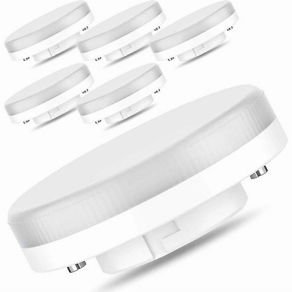 Pack of 4 GX53 LED Bulb 7W, Warm White, Non-Dimmable, Equivalent to 50W Halogen, GX53 LED Spot Light Bulb for Cabinets, Showcases, 180, AC 220V,