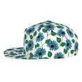 thumbnail image 3 of Daiia Blue Sunflowers print Flat Bill Hats Flat Brim Trucker Cap Baseball Cap Adjustable Classic Low Profile Hat Unconstructed Plain Cap, 3 of 9
