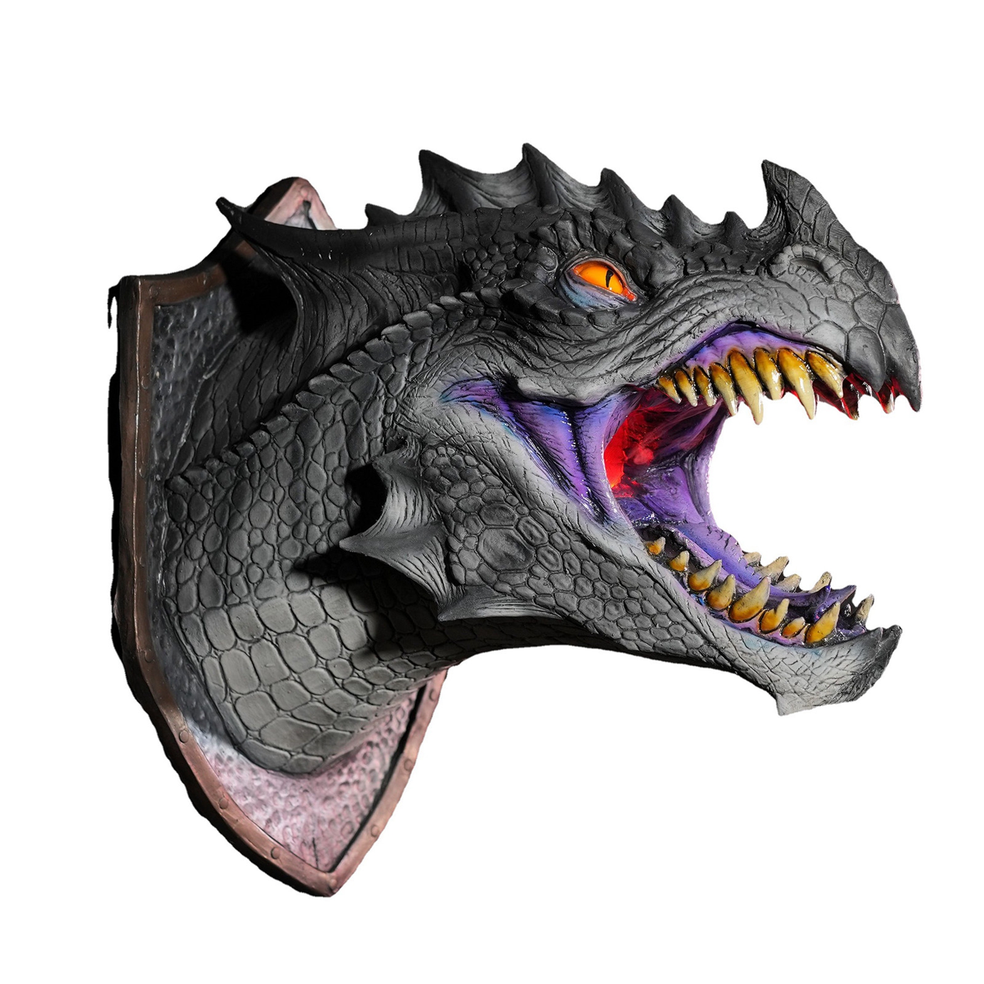 Nokiwiqis Dinosaur Head Wall Decoration 3D Dinosaur Sculpture with LED