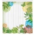 thumbnail image 3 of Ambesonne Green Flower Shower Curtain, Nature Foliage, 69"Wx84"L, Multicolor, 3 of 3