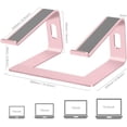 thumbnail image 2 of Soundance Aluminum Laptop Stand for Desk Compatible with Mac MacBook D- pink, 2 of 7