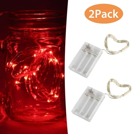 Restaurant Decor - 2-pack 10ft 30 LED Waterproof Silver Coper Wire Starry Fairy String Lights Indoor Outdoor for Holidays Restaurant Christmas Party Home Decor