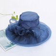 thumbnail image 2 of Women Derby Hats Church Dress Floral Tea Party Fascinators Bridal Organza Wedding Hat, 2 of 7