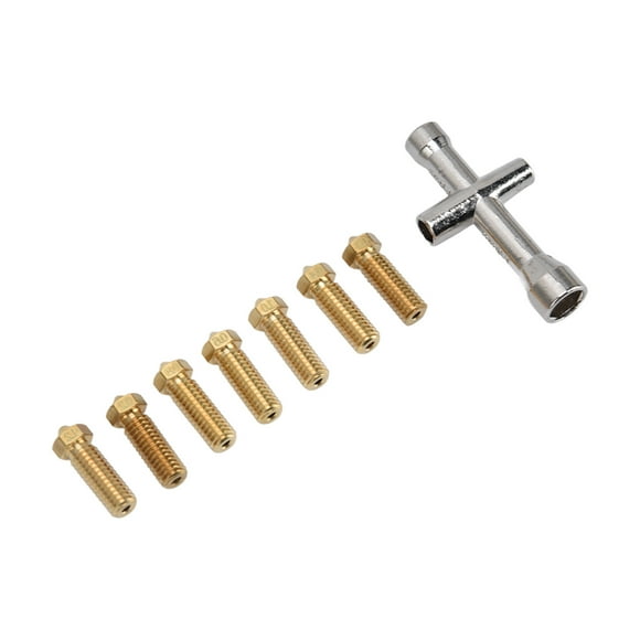 3D Printer Nozzle Kit, Extruder Nozzles Long Service Life Different Sizes Non Burrs for Printers