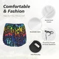 thumbnail image 6 of Lsque Magical Mushrooms and Flowers Printed Women's Running Shorts with Liner Pockets,Elastic Quick Dry Workout Athletic Gym Yoga Shorts,Womens High Waist Shorts-XX-Large, 6 of 9
