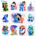 thumbnail image 2 of 5D DIY Disney Diamond Embroidery Cartoon Stitch & Lilo Picture Mosaic Home Decor Full Round Diamond Painting Cross Stitch Kit20x30cm Gao Jinjia LED, 2 of 2