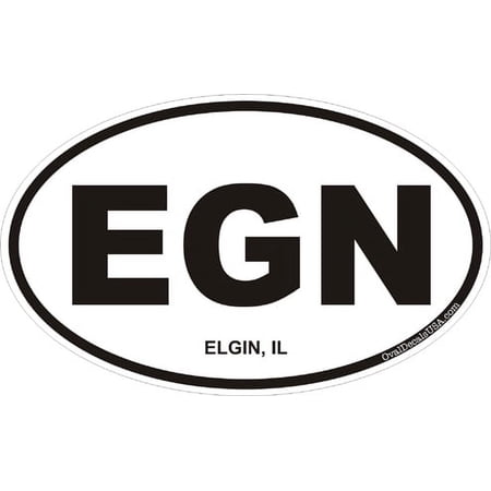 3.8 Inch Elgin Illinois Oval Decal